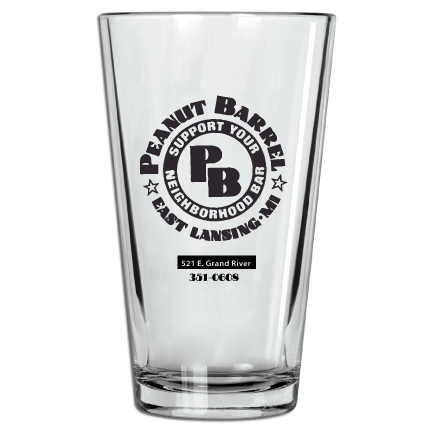 Peanut Barrel Pint Glass